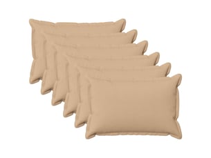 Lot de 6 coussins avec oreiller, coussins décoratifs houten crème lin synthétique cf51301