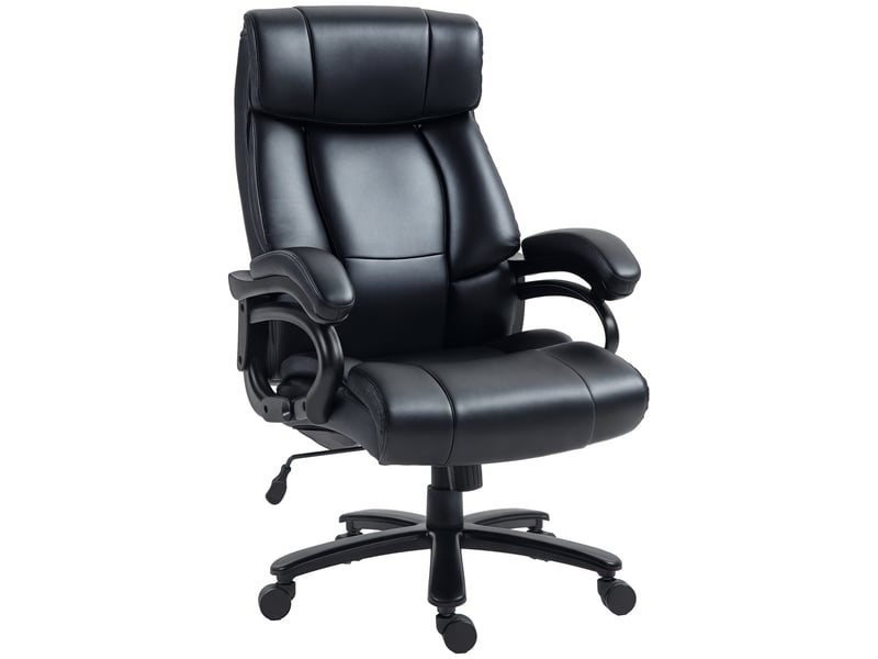  Fauteuil de bureau massant et chauffant avec 2 points de massage et 8 programmes, noir  - Conforama A