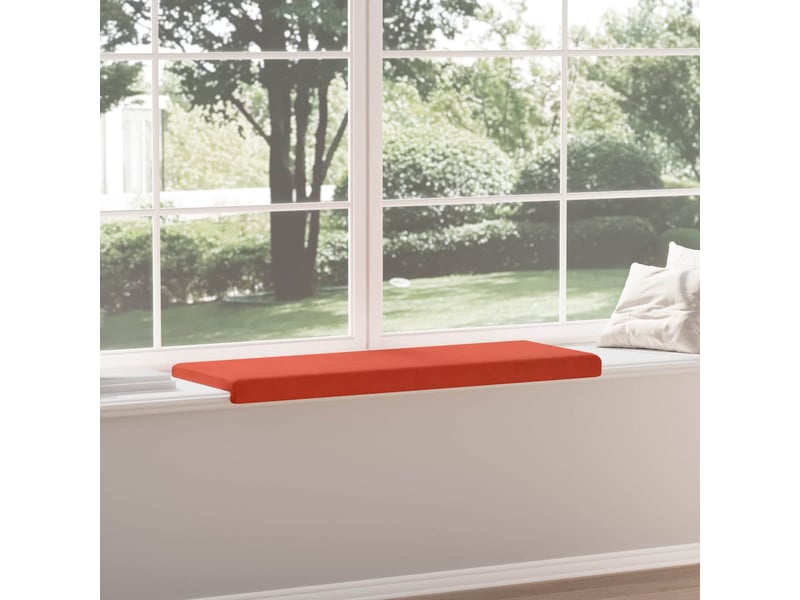  Coussin de banc, coussin d'assise, coussin de canapé velours côtelé rouge orange profondeur 35 cm cf53891  - Conforama D