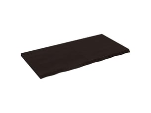 Étagère flottante, etagère murale, étagère suspendue marron foncé bois chêne massif traité cf42428