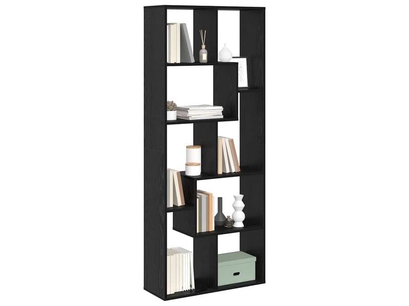  Bibliothèque 8 niveaux, armoire à livres 67 x 25 x 162 cm bois d'ingénierie  - Conforama C