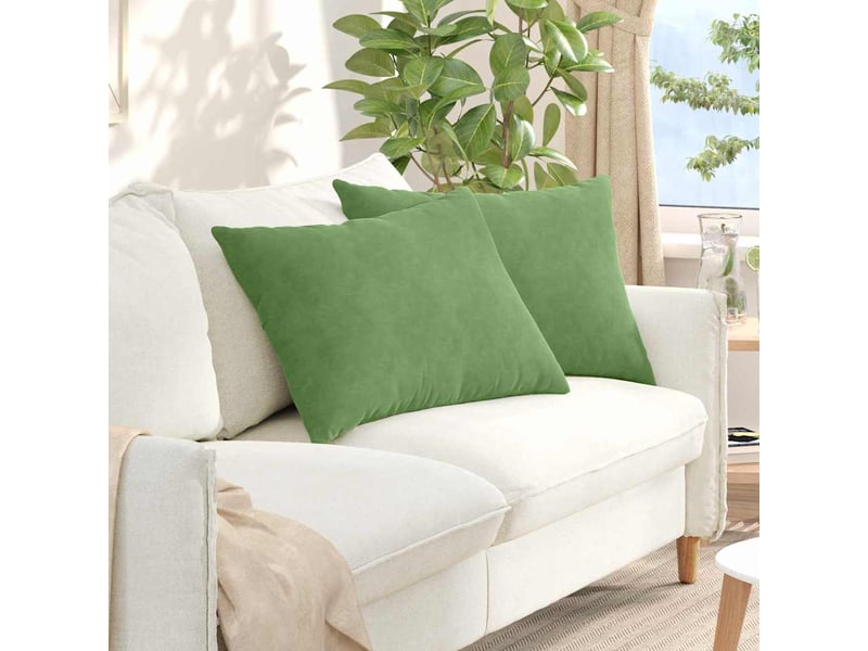 Lot de 2 coussins de canapé, coussins décoratifs vert clair 70 x 50 cm cf59174 - Conforama B