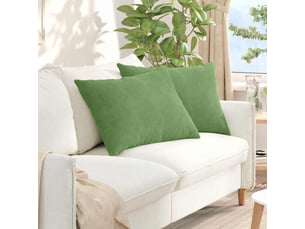 Lot de 2 coussins de canapé, coussins décoratifs vert clair 70 x 50 cm cf59174