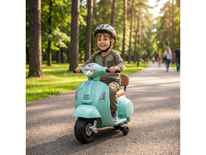  Moto électrique pour enfants mini vespa gts 6v verte  - Conforama C