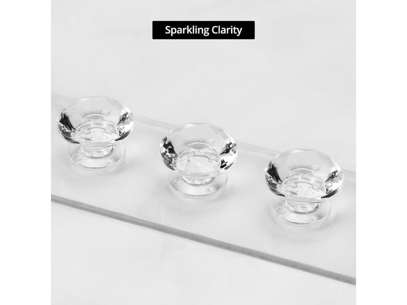  Lot de 4 cintres pour colliers en acrylique avec 12 crochets en forme de diamant, organisateur de bijoux mural, design transparent  - Conforama B