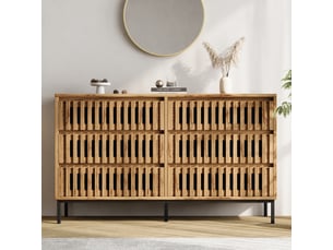 Buffet 6 tiroir(s) STILVORA - 120 cm coloris naturel