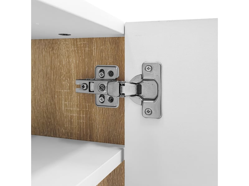  Meuble tv - 190 cm - blancor - 2 tiroirs - 3 portes - capacité 60 kg  - Conforama W