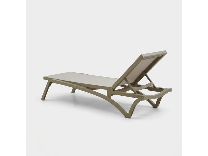 Bain de soleil empilable de jardin et piscine pantelleria - gris tourterelle - Conforama D