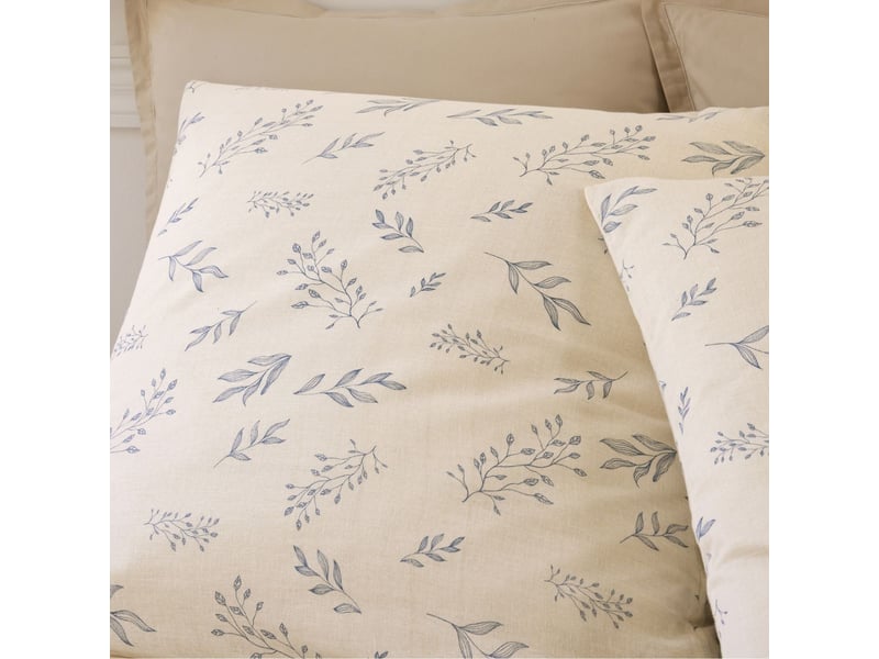  Parure housse de couette 260x240cm + 2 taies motif petites fleurs beige 100% gaze de coton - veolis VEOLIS - Conforama D