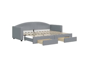 Lit simple 80x200 cm coloris gris