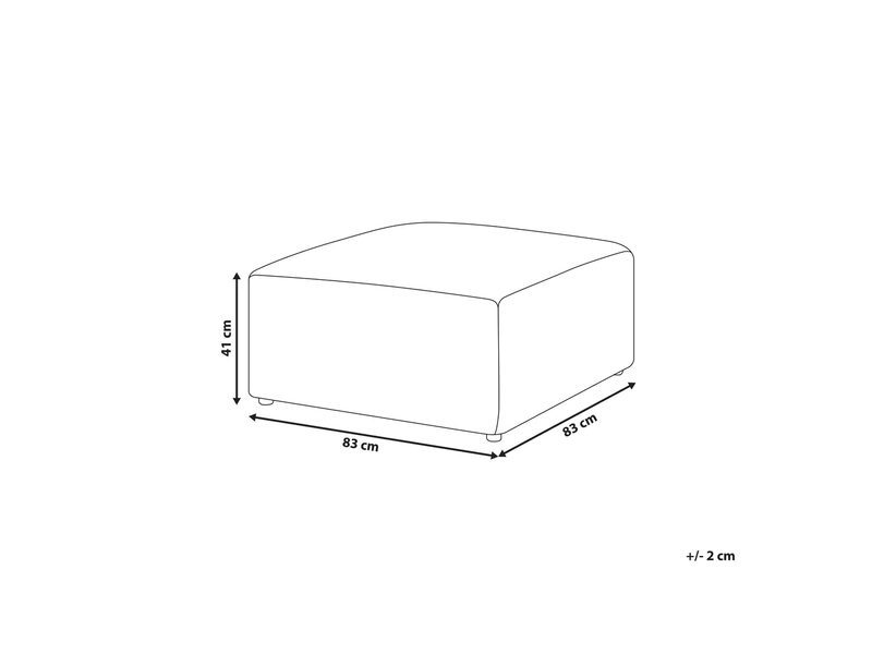  Ottoman lemvig velours côtelé beige  - Conforama C