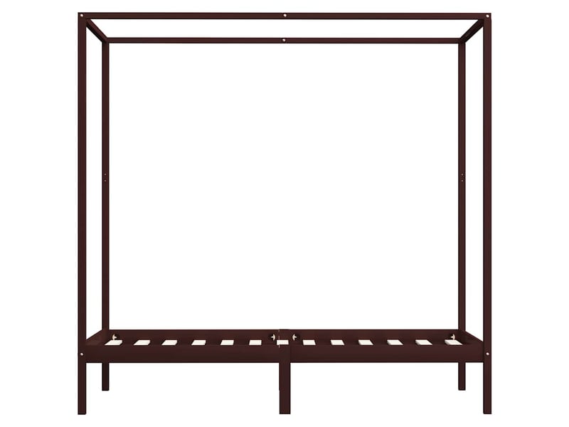  Lit simple- lit adulte -  cadre de lit à baldaquin sans matelas bois massif 100x200 cm  - Conforama C