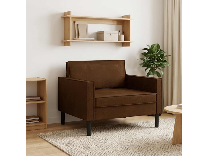 Vidaxl fauteuil xl marron simili daim - Conforama B