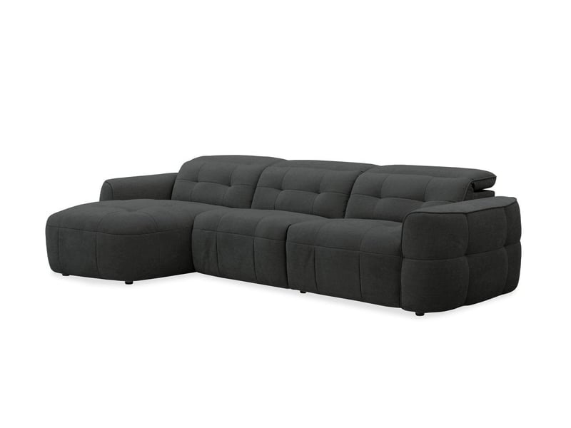  Canapé d'angle relax électrique en tissu gris ferdinand - angle gauche KM7935-M3-GRI - Conforama D