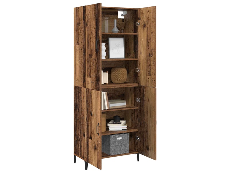 Buffet - haut armoire 2 pc bois ancien 69,5 x 34 x 180 cm - Conforama C