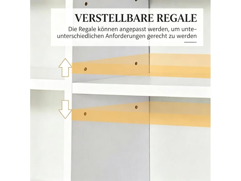  Étagère média cddvd 102 x 23,5 x 195 cm – blanc – 39 compartiments ouverts et tablettes réglables  - Conforama D