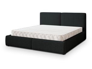 Lit coffre 140x200 cm MASSENO   coloris noir