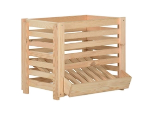 Boîte à pommes de terre 60x40x50 cm bois de pin solide