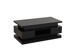 Table basse rectangulaire coloris noir <strong></strong> <strong></strong> - 50 cmx100 cm
