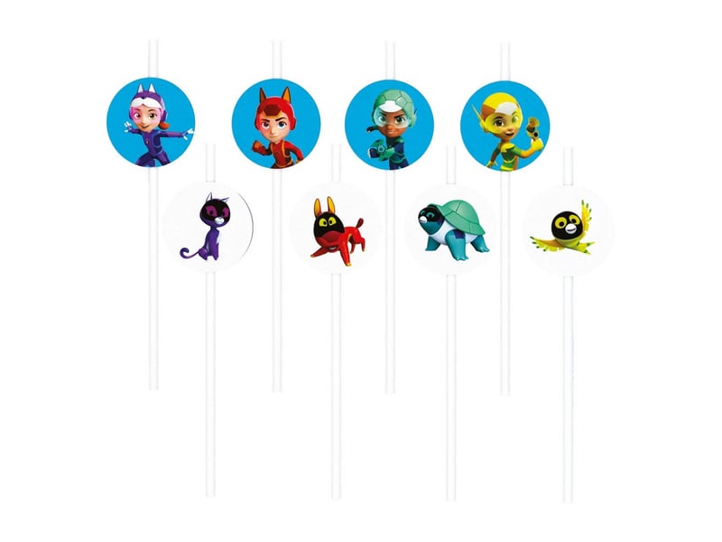 P’tit clown - accessoires décoration d’anniversaire enfant - petronix - licence officielle - assiettes, gobelets, serviettes, confettis, sachets, cartes d’invitation (paille x8) - Conforama A