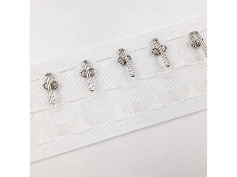  Lot de 100 crochets de rideau en métal argenté, faciles à utiliser, paquet de draperie pour ruban d'en-tête de rideau en métal, gris  - Conforama C