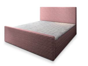 Lit avec rangement 160x200 cm <strong>MASSENO</strong> <strong></strong> coloris rose