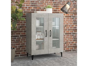 Buffet - bahut - meuble de rangement gris béton 69,5x34x90 cm bois d'ingénierie