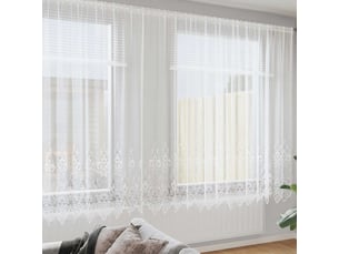Rideau en dentelle, rideau ajouré, voilage blanc 245 x 900 cm polyester cf43757