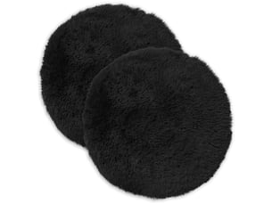 Lot de 6 coussins avec oreiller, coussins décoratifs heerlen noir fleece pv cf50868