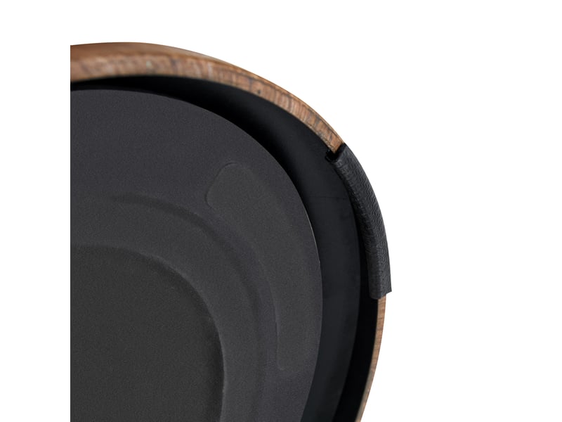  Table d’appoint ronde 50x50x51,5 cm en verre trempé et métal marron  - Conforama D