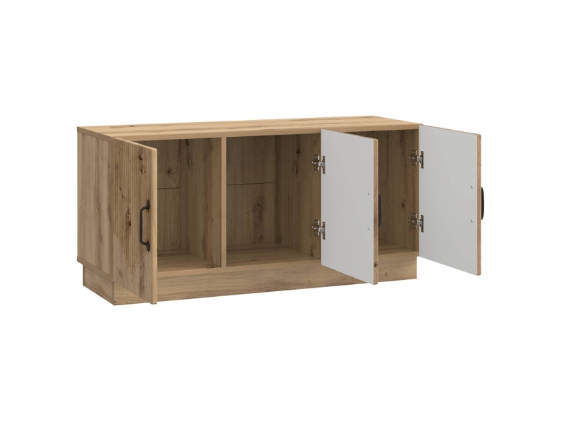  Meuble tv - banc tv - meuble de rangement 99 x 34,5 x 47 cm chêne artisanal bois d'ingénierie  - Conforama E