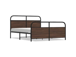 Lit 2 places 150x200 cm coloris marron