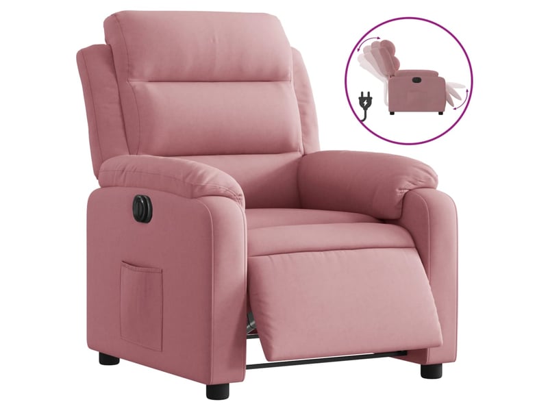  Vidaxl fauteuil inclinable électrique rose velours  - Conforama A
