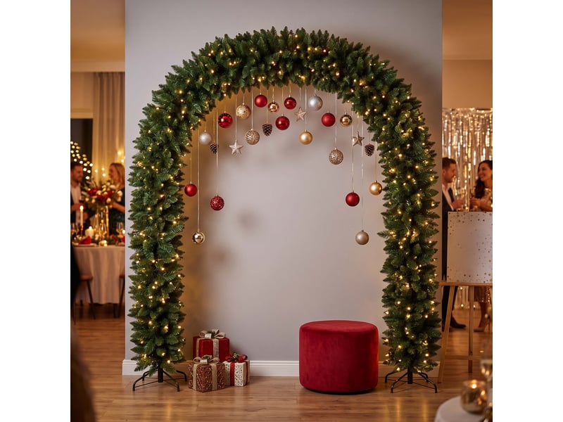 Arche de noël springos®, guirlande artificielle de 250 cm - Conforama C