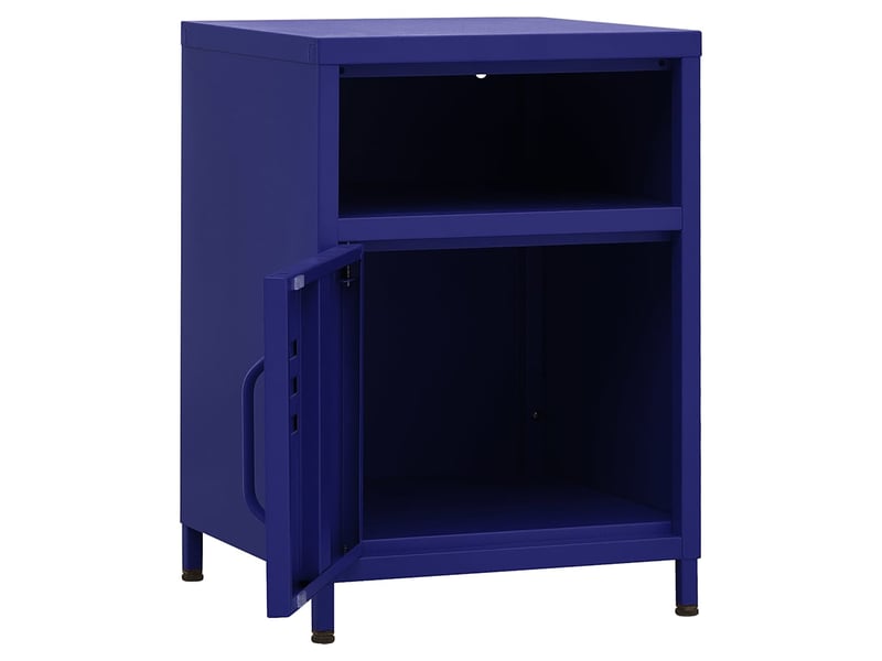  Table de chevet - cabinet de chevet - table de nuit bleu marine 35x35x51 cm acier  - Conforama E
