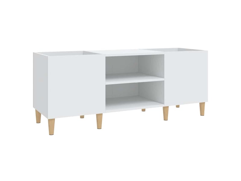  Meuble à disques blanc 121x38x48 cm bois d'ingénierie  - Conforama A