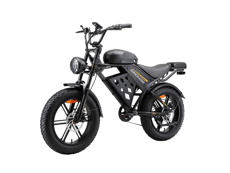  Vélo électrique fat bike robuste sinohon mk20-d, 20 pouces tout-terrain, noir  - Conforama D
