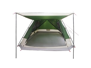 Tente de camping, tente cabane 12 personne vert polyester et acier