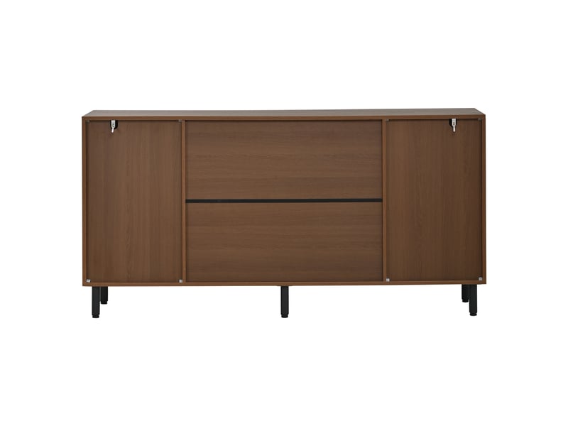  Buffet de cuisine 160x35x80 cm, grand meuble de rangement avec 4 portes et surface plane idéale pour appareils  - Conforama A