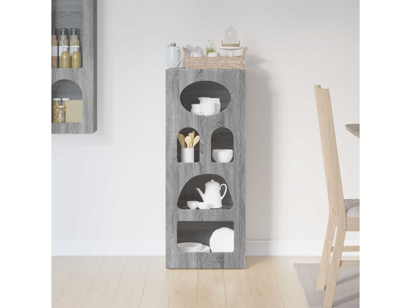  Buffet - bahut - meuble de rangement elst gris sonoma 40 x 35 x 100,5 cm bois d'ingénierie  - Conforama D