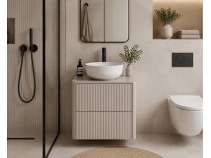 Meuble sous vasque suspendu linea 60 cm cachemire avec plan de travail