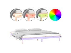 Lit 2 places 135x190 cm    coloris marron