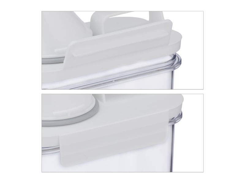  Boîte de rangement alimentaire 1,1 litre avec verre doseur hermétique usage domestique design épuré en plastique transparent 13_0014853  - Conforama C