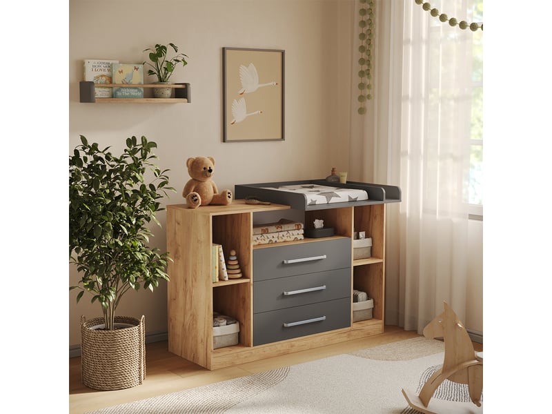  Vicco commode à langer, chêne doréanthracite, 138.3x93cm  - Conforama C