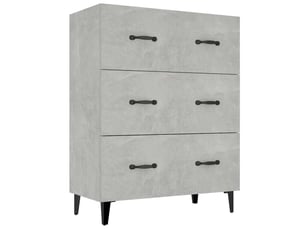 Buffet - bahut - meuble de rangement gris béton 69,5x34x90 cm bois d'ingénierie