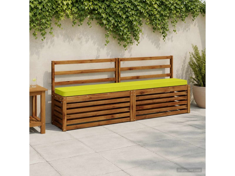 Lot de 2 coussins de banc, coussins d'assise vught 100 % polyester vert vif. Cf58606 - Conforama B
