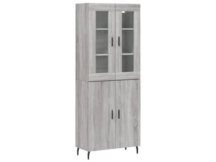 Buffet haut - bahut - meuble de rangement sonoma gris 69,5x34x180 cm bois d'ingénierie