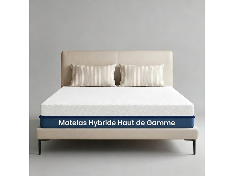  Matelas 160x200 mémoire de forme, matelas 2 personnes thé vert, déhoussable 20cm  - Conforama C