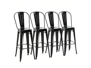 Chaise repas dossier amovible chaise empilable dossier haut tabouret de comptoir élégant