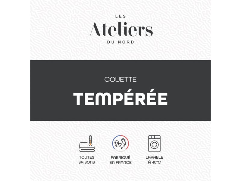 Les ateliers du nord - couette tempérée douce 220x240cm Fabriqué en France - Conforama D
